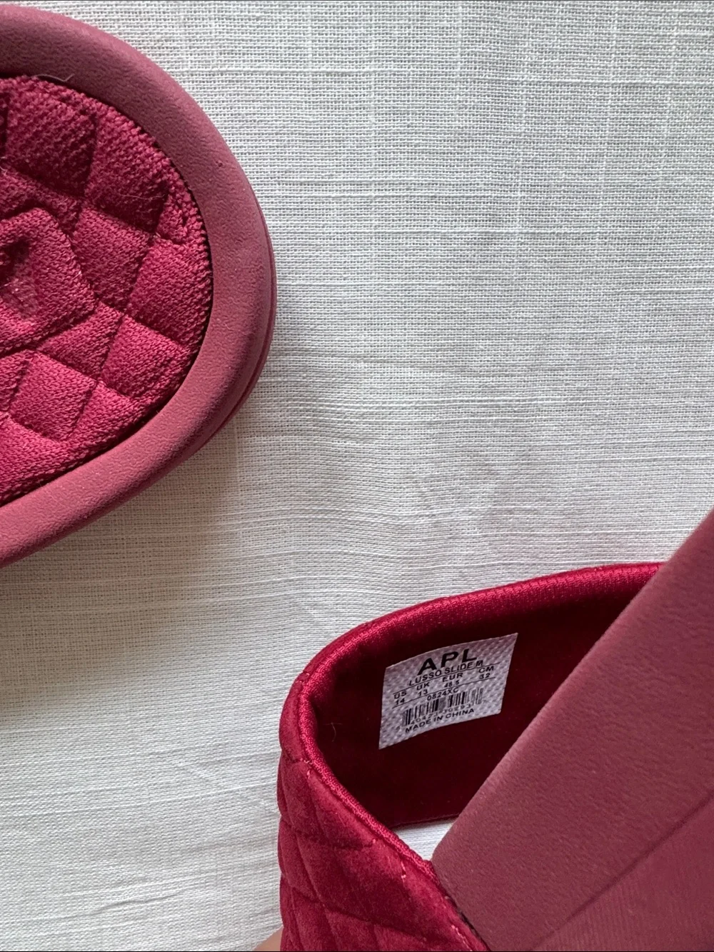 Men’s APL Quilted Burgundy Lusso Slide Sandal